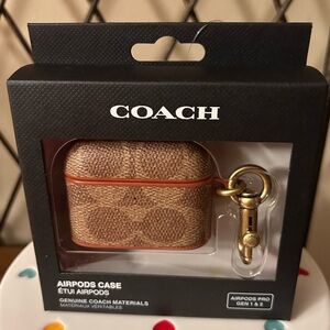 Coach Signature AirPods Pro Case NWT